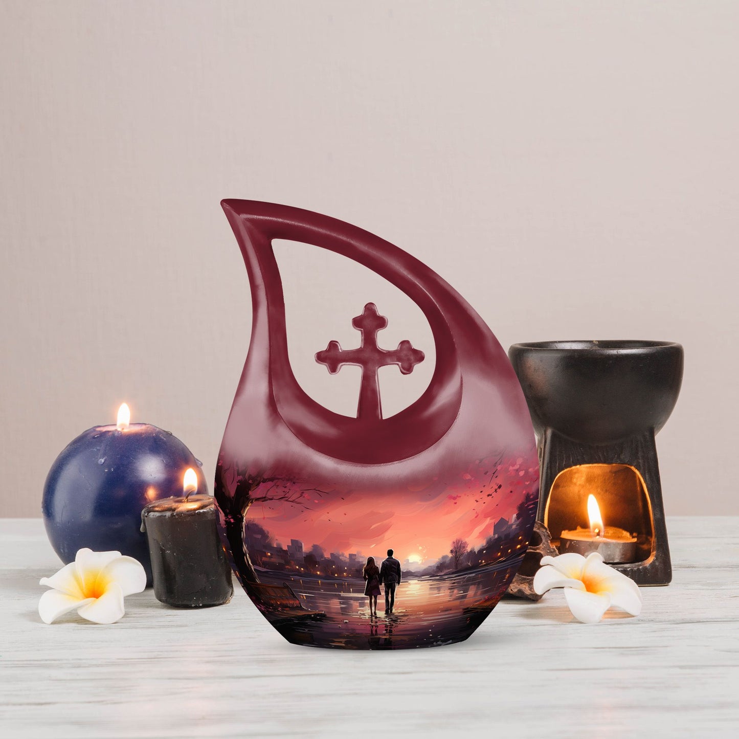10-inch Moonrise Majesty Over urn,
