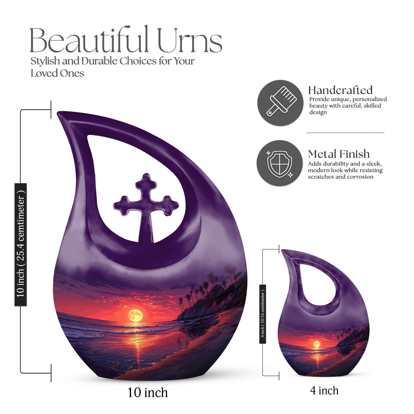 10 inch Tropical Twilight Urn 