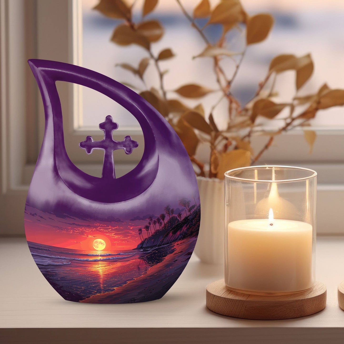 10 inch Tropical Twilight Urn 