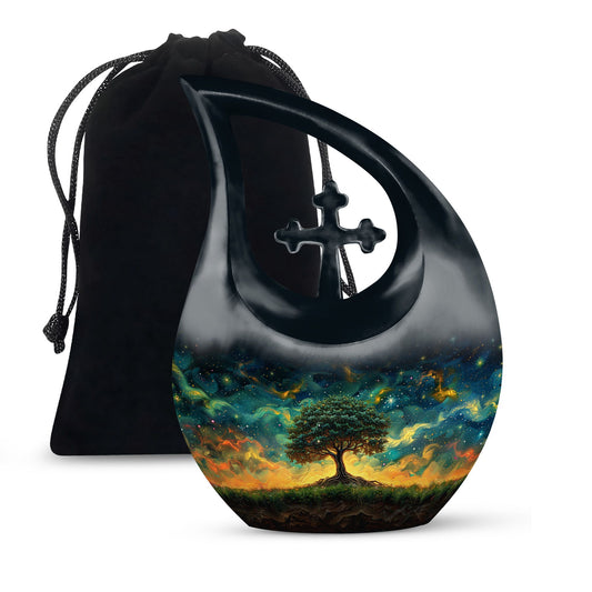 10-inch Cross Drop Cosmic Ballet Urn