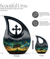 10-inch Cross Drop Cosmic Ballet Urn