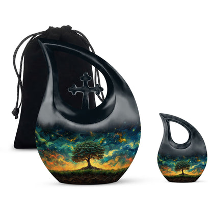 10-inch Cross Drop Cosmic Ballet Urn