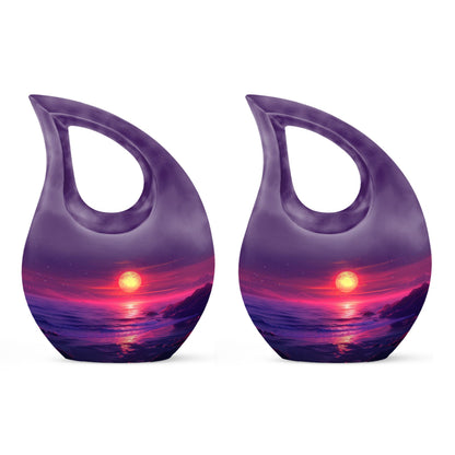 Crimson Moon Cross Drop Memorial Urn 