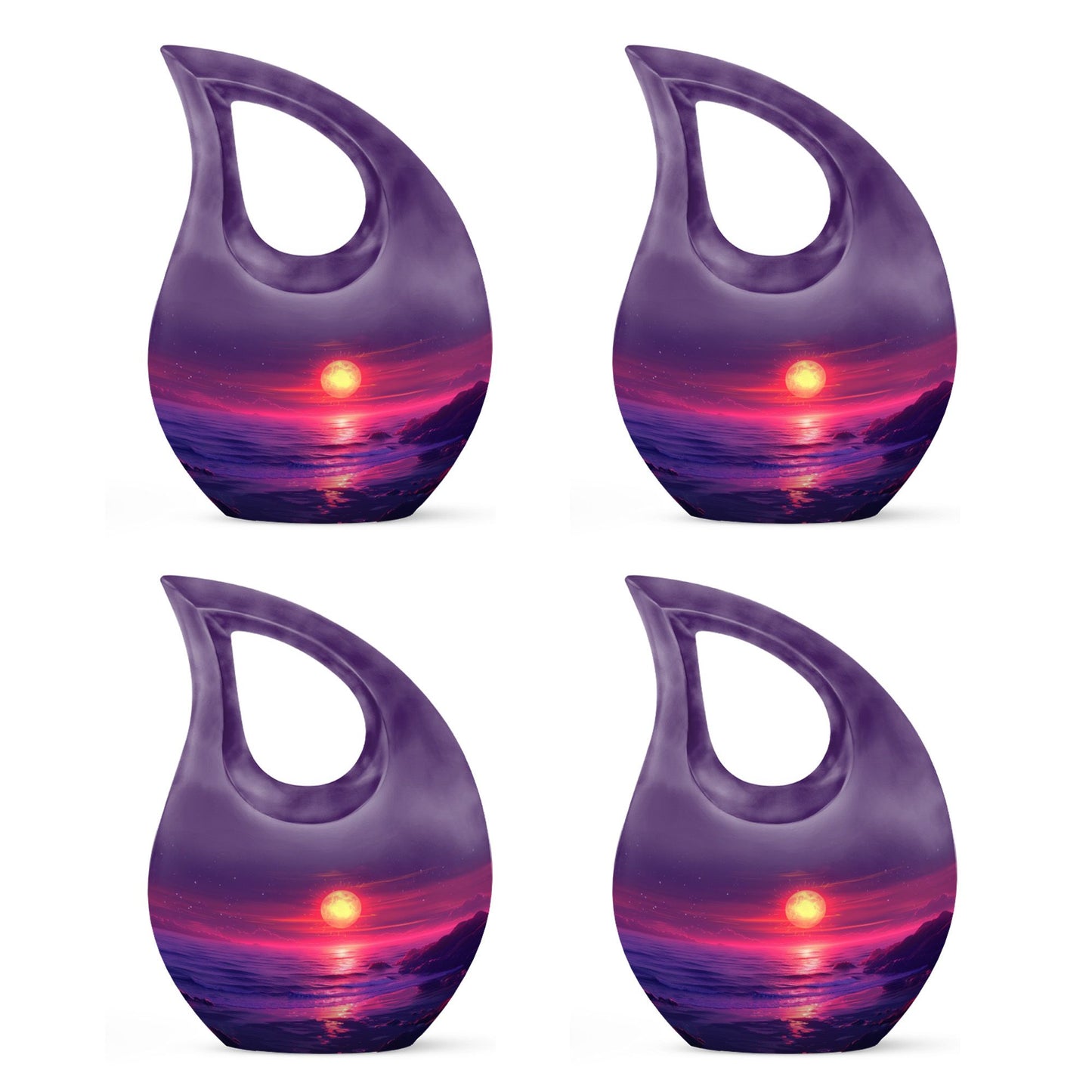 Crimson Moon Cross Drop Memorial Urn 