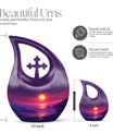 Crimson Moon Cross Drop Memorial Urn 