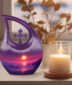 Crimson Moon Cross Drop Memorial Urn 