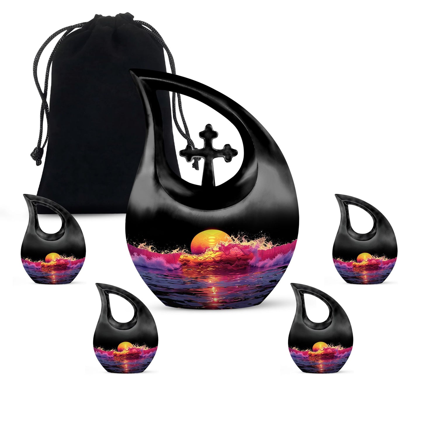 Crimson Moon Urn