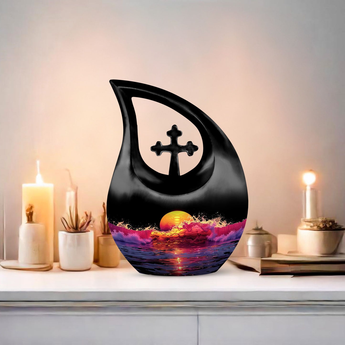 Crimson Moon Urn