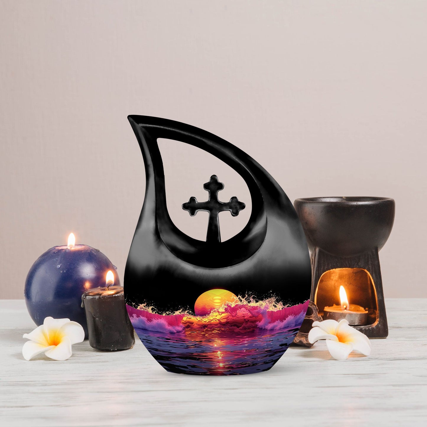 Crimson Moon Urn