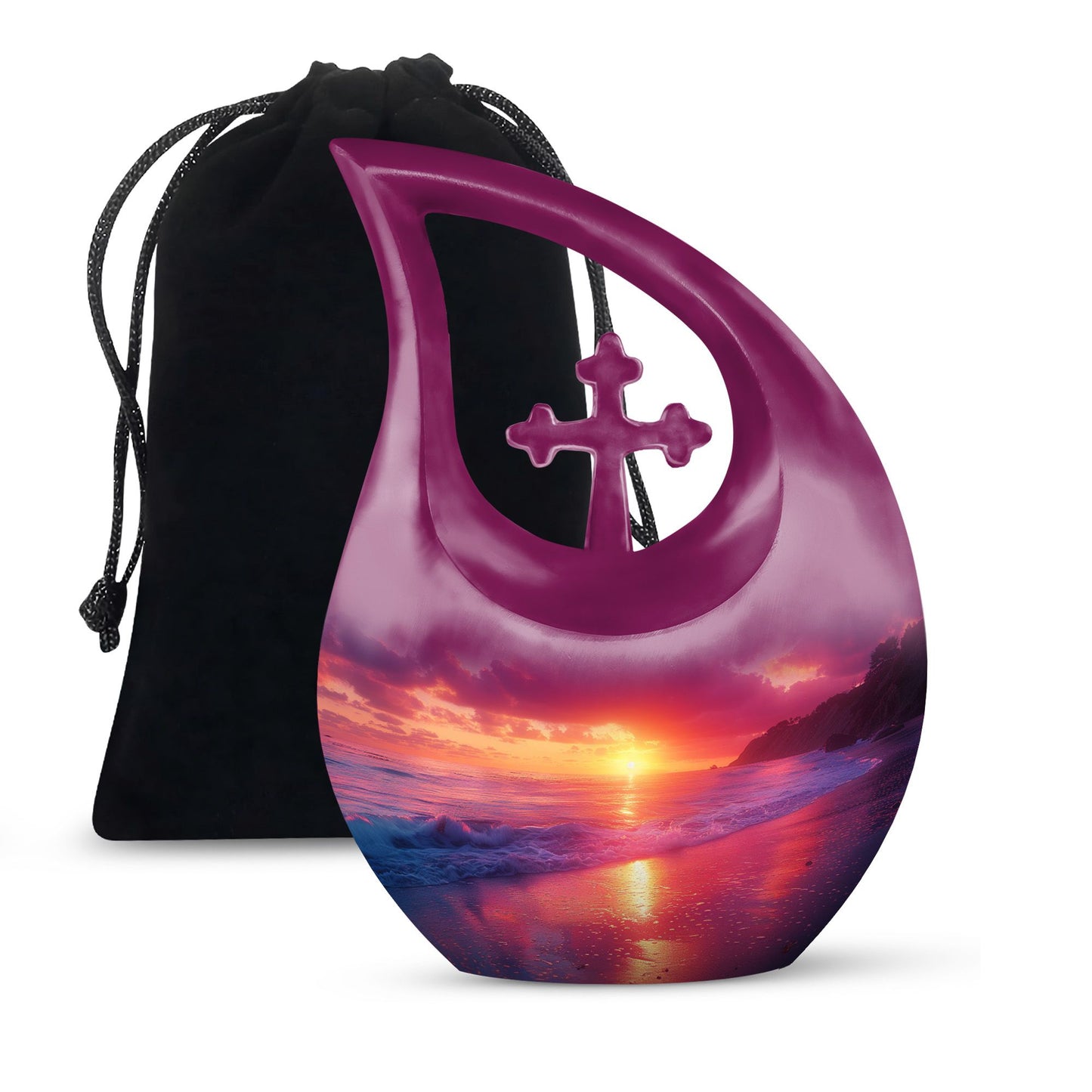 10-Inch Crimson Moon Urn