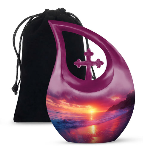 10-Inch Crimson Moon Urn