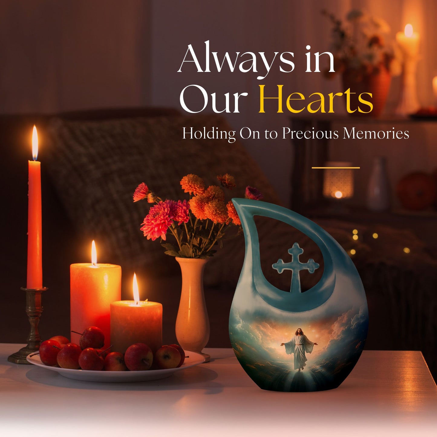 10 Inch Jesuses memorial urn 