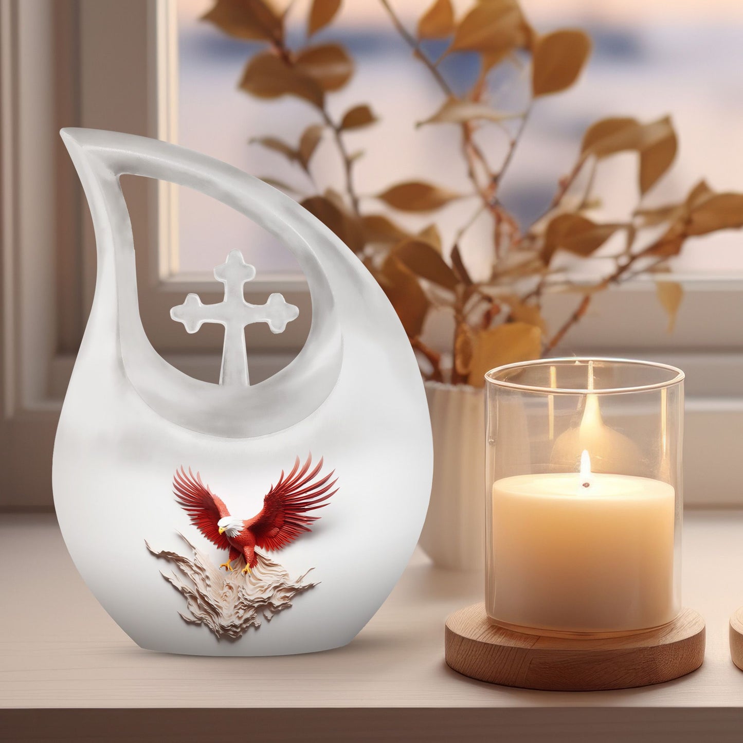 10 Inch Eagle Cremation Urn 