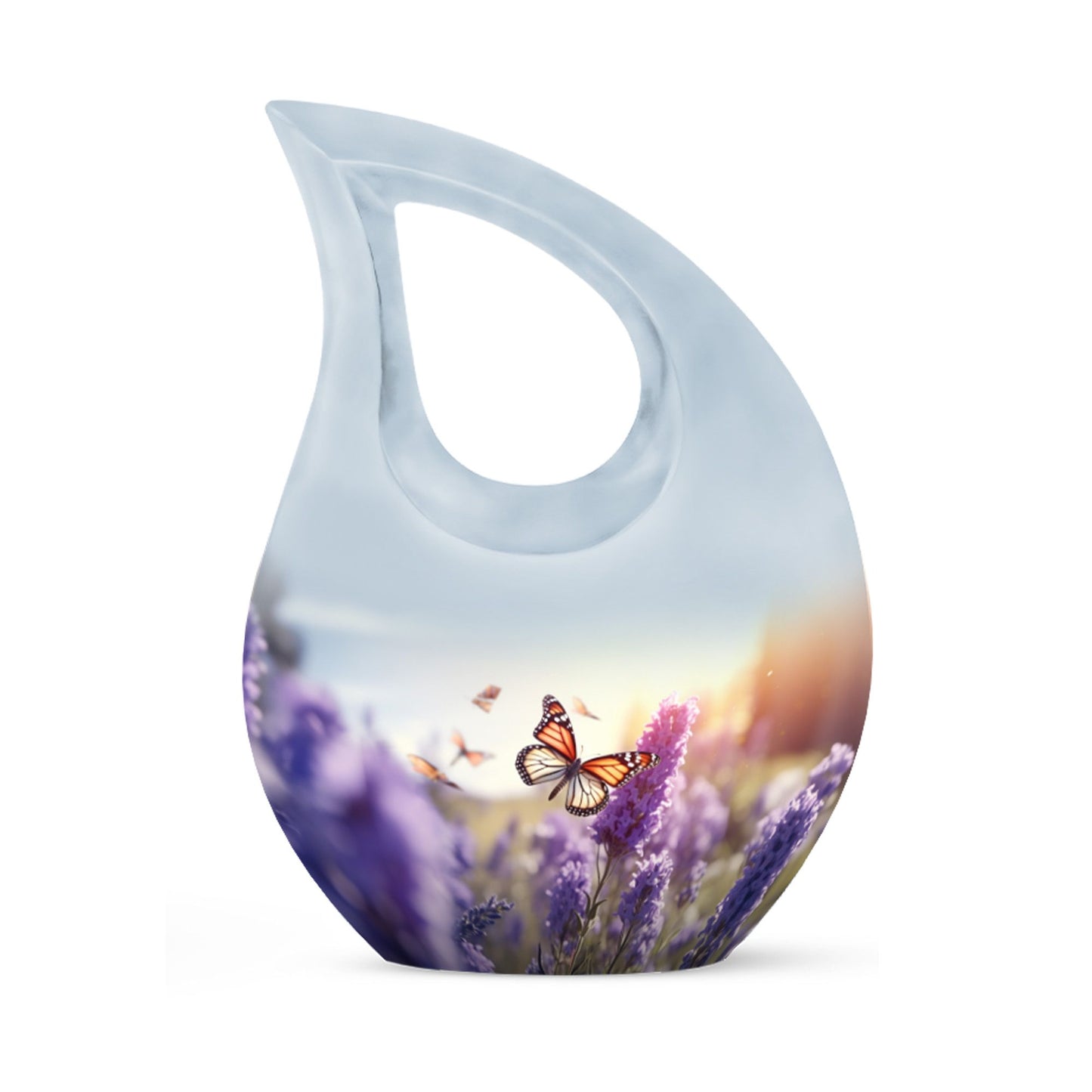 Ten-inch Cross Drop Butterfly Urn