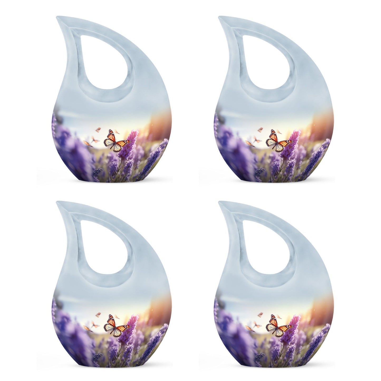 Ten-inch Cross Drop Butterfly Urn