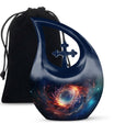 10-inch Cross Drop design Galaxy Urn 