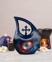 10-inch Cross Drop design Galaxy Urn 