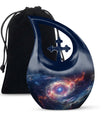 10 Inch Galaxy Space Cross Drop Urn,