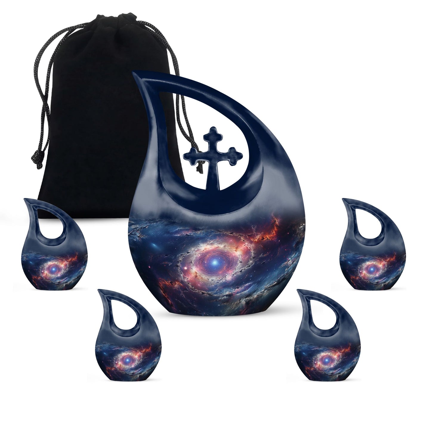 10 Inch Galaxy Space Cross Drop Urn,