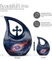 10 Inch Galaxy Space Cross Drop Urn,