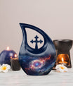 10 Inch Galaxy Space Cross Drop Urn,