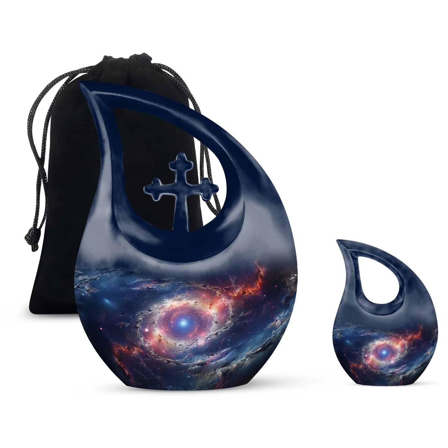 10 Inch Galaxy Space Cross Drop Urn,
