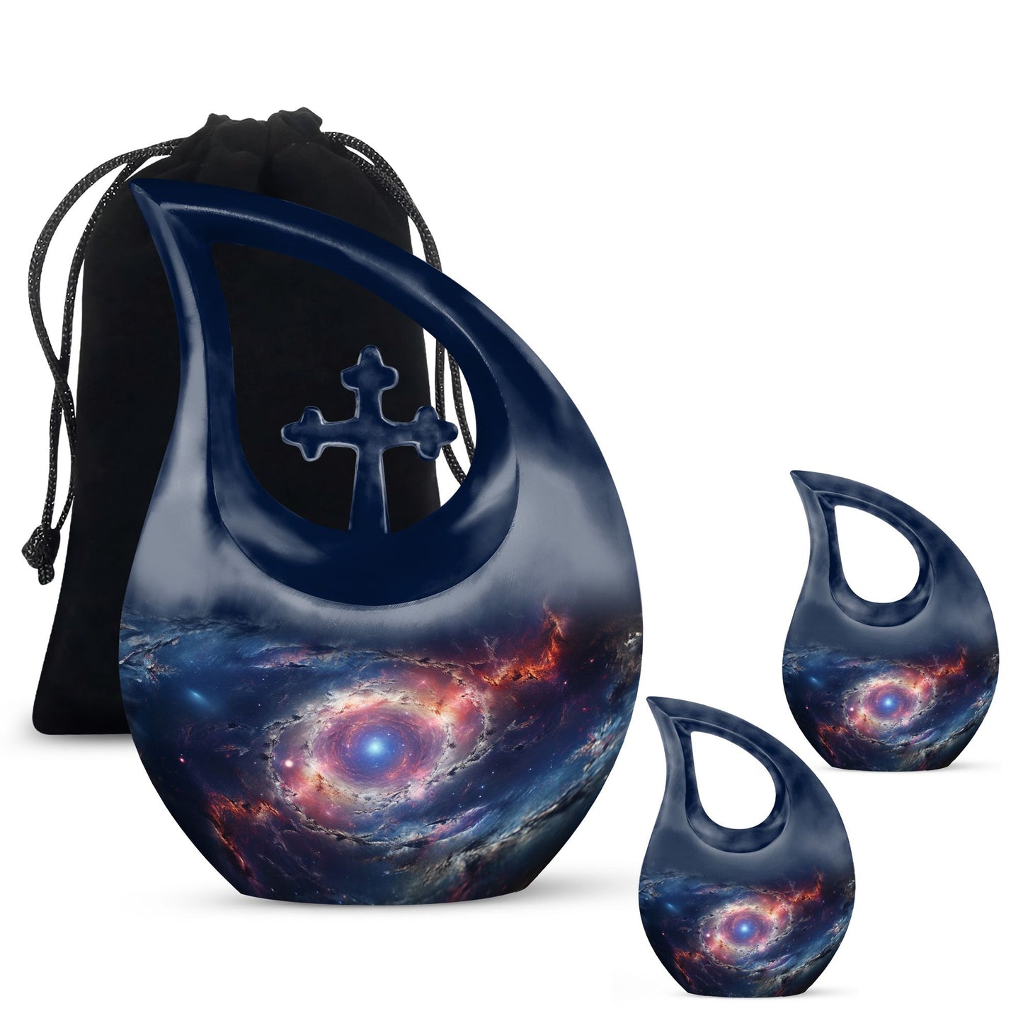 10 Inch Galaxy Space Cross Drop Urn,