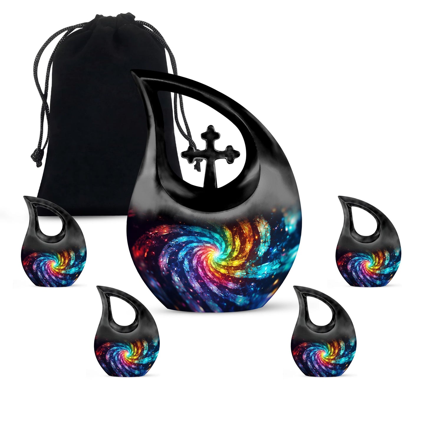 Cross Drop themed Galaxy Urn,