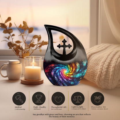 Cross Drop themed Galaxy Urn,