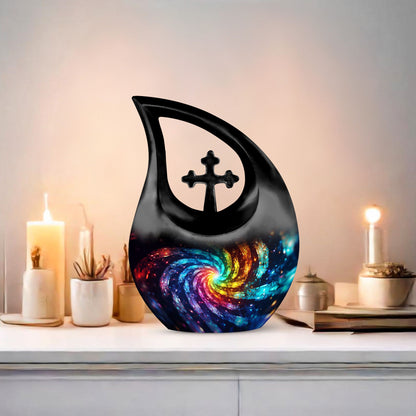 Cross Drop themed Galaxy Urn,