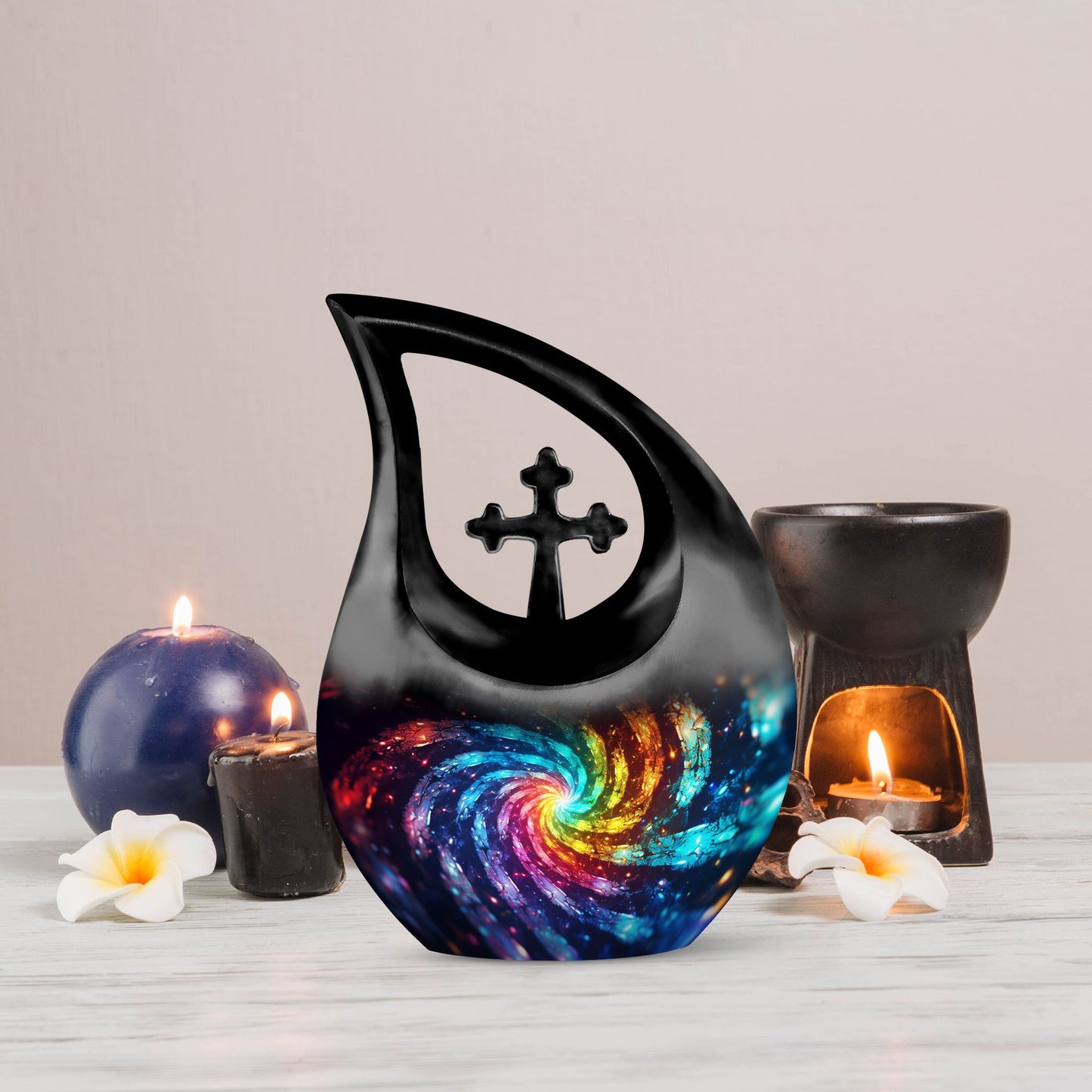 Cross Drop themed Galaxy Urn,