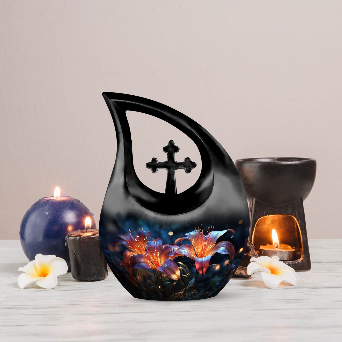 Lilies Urn for Human Ashes