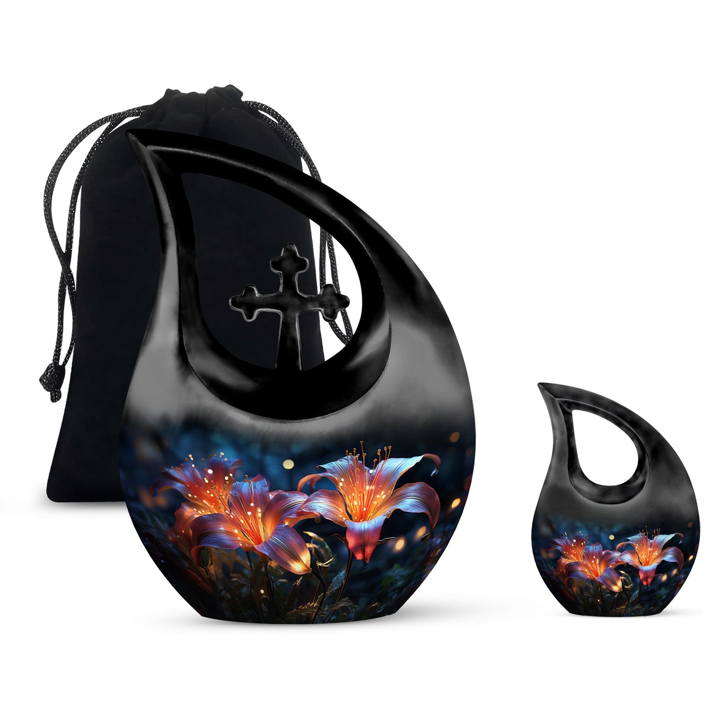 Lilies Urn for Human Ashes