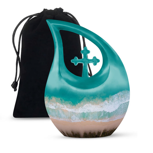 beach themed cremation urn