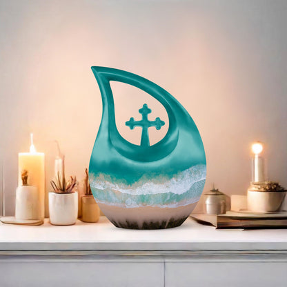 beach themed cremation urn