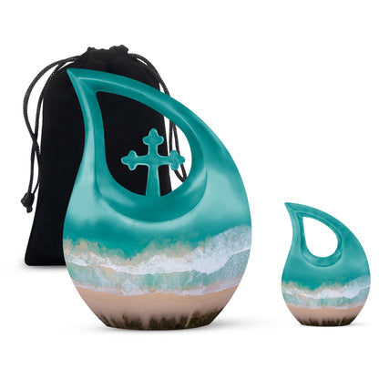 beach themed cremation urn