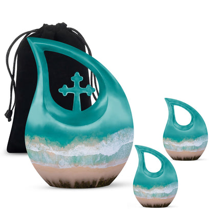 beach themed cremation urn