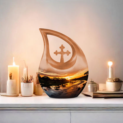 nature themed urn for human ashes