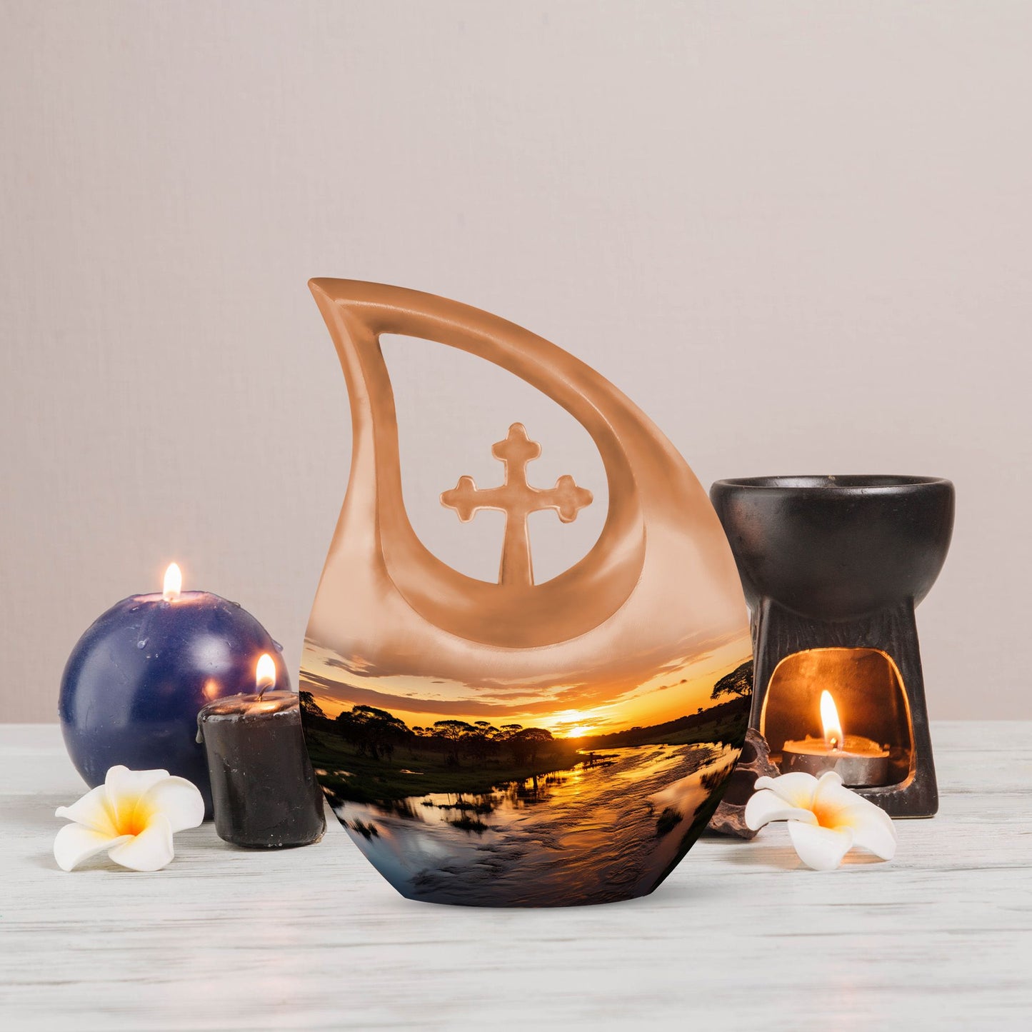 nature themed urn for human ashes