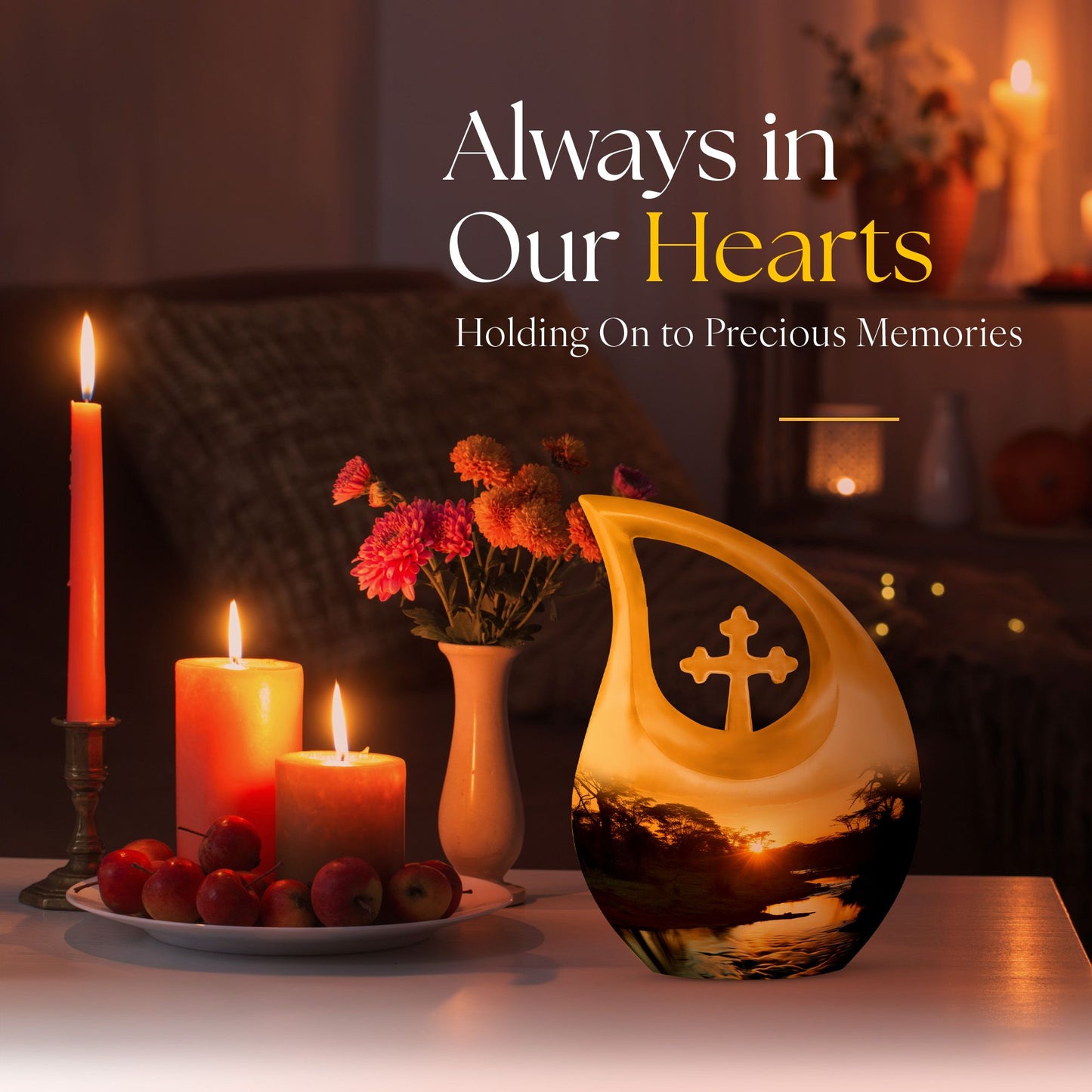 Nature-themed Memorial Urn