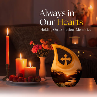 Nature-themed Memorial Urn