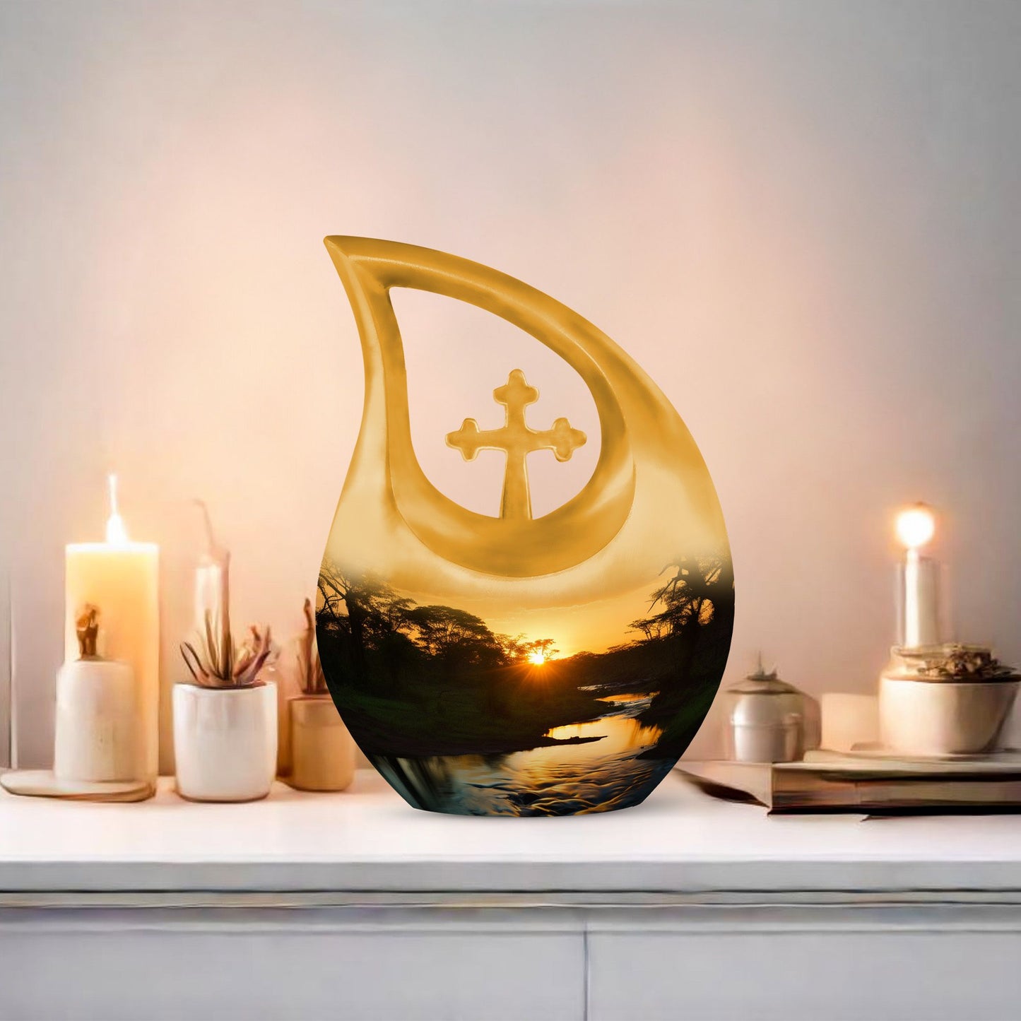 Nature-themed Memorial Urn