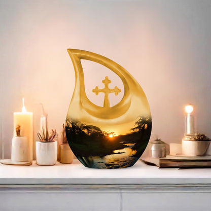 Nature-themed Memorial Urn