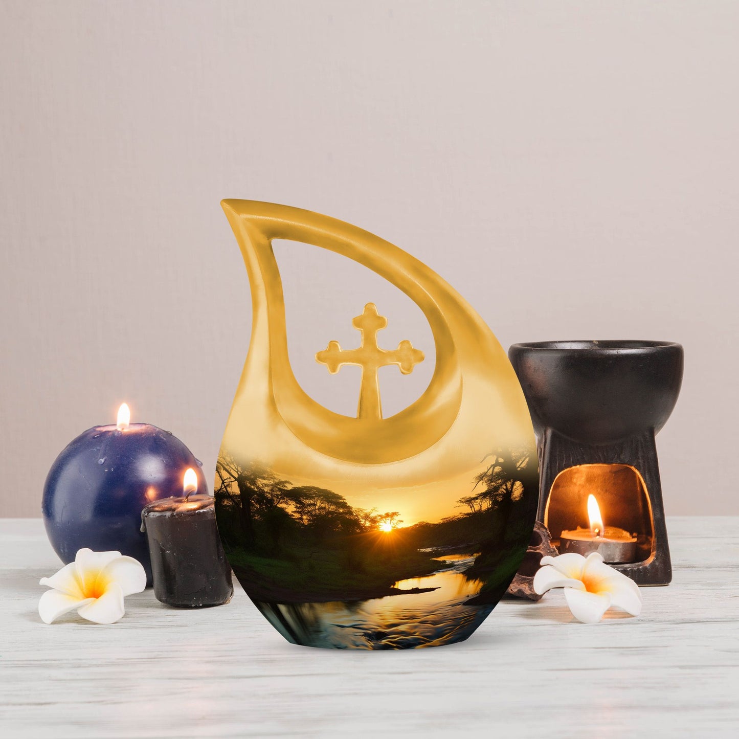 Nature-themed Memorial Urn
