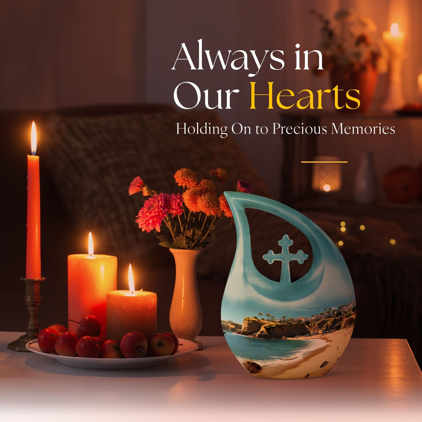 Nature-themed Landscape Funeral Urn
