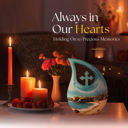 Nature-themed Landscape Funeral Urn