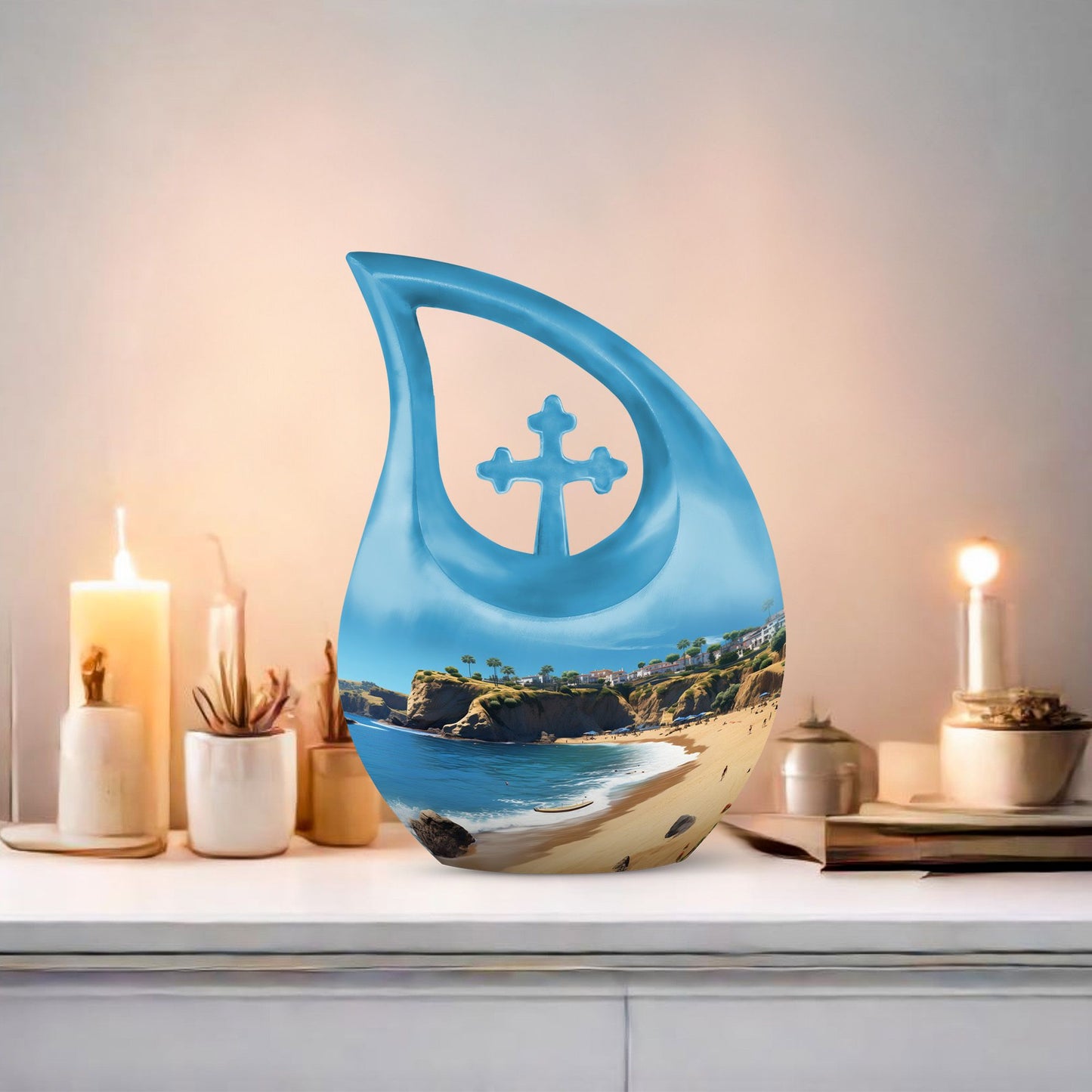 Nature-themed Landscape Funeral Urn