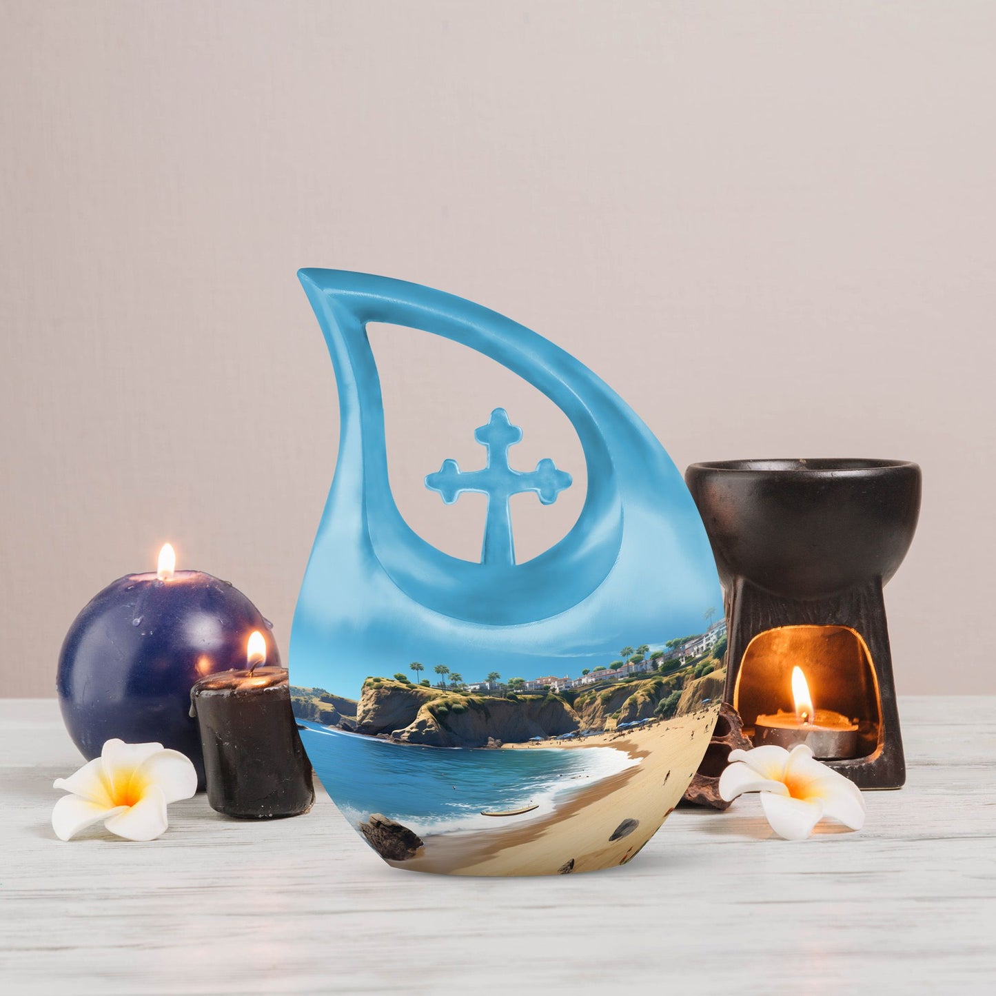 Nature-themed Landscape Funeral Urn