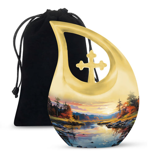 Cross Drop design nature urn