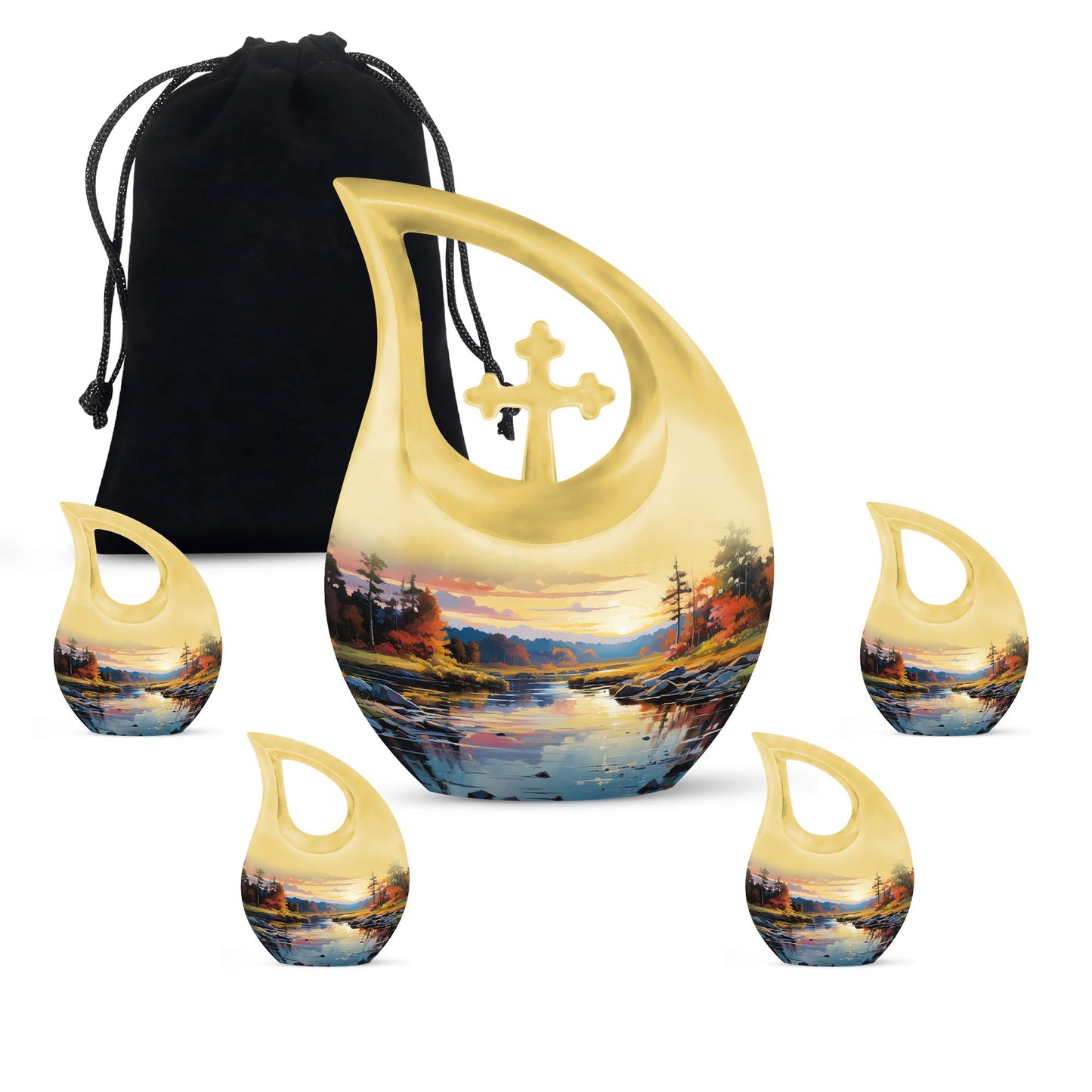 Cross Drop design nature urn